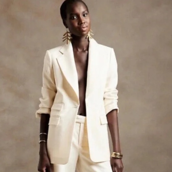 Banana Republic Lido transition cream blazer new with tags size 2 - Picture 2 of 8